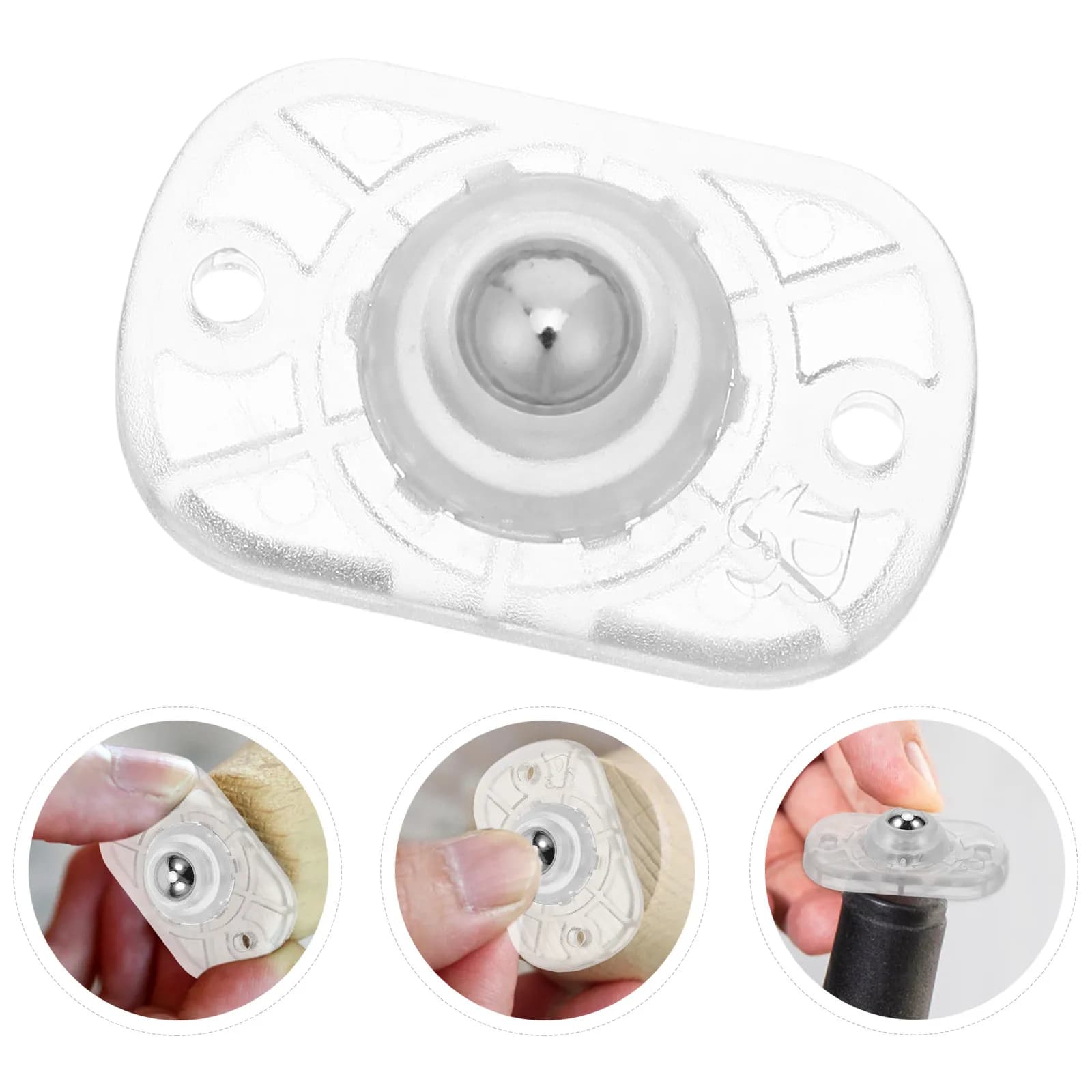 8PCS Self Adhesive Caster Wheels Mini Swivel Casters 360° Rotation Ball Transfer Bearing Sticky Pulley for Furniture Trash Can