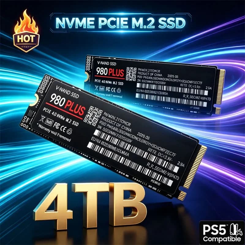 7400MB/s Internal M.2 NVMe SSD 980 PLUS PCIe Gen4.0 X4 TLC 3D NAND 500GB 1TB 2TB 4TB 2280 Gaming Drive For PS5 PC Laptop