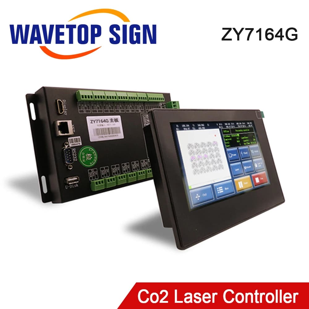 Controller Laser CO2 WaveTopSign ZY7164G a 6 Assi con Schermo Touch da 7 Pollici per Macchine da Taglio e Incisione Laser CO2