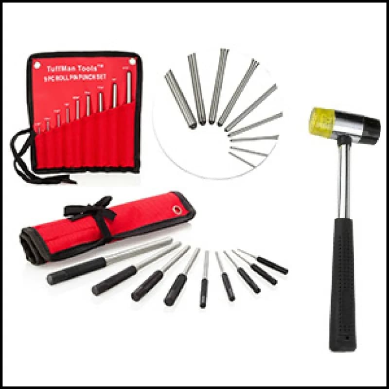 Set di punzoni perni - 1/16" - 5/16" Professionale 9 pezzi Rimozione di strumenti per la riparazione di armechi per la riparazione di orologi di precisione, gioielli e artigianato