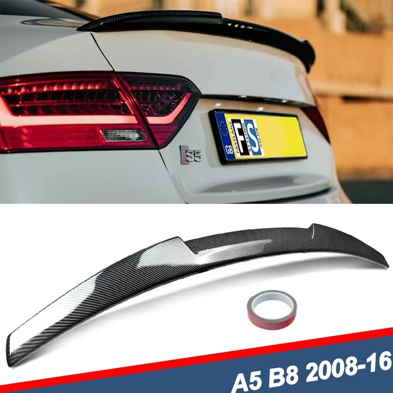 Auto Spoiler Posteriore Ala Per Audi A5 B8 B8.5 Coupe 2 Porte 2008 2009 2010-2016 M4 Stile Tronco Labbro Coda Tronco Spoiler Glossly Nero