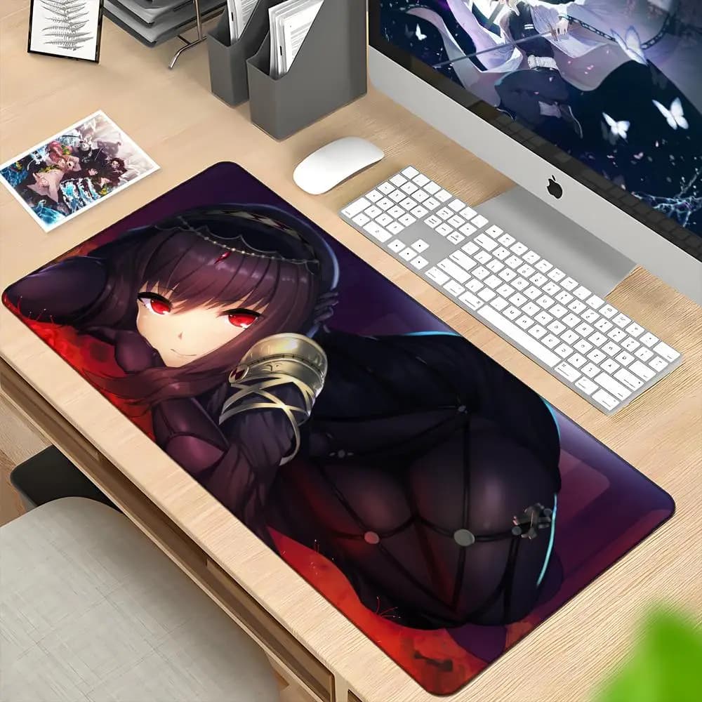 Fate Grand Order Tappetino per mouse Tappetino per mouse da scrivania Tappetino per mouse da gioco HD carino Tappetini per tastiera da gioco estesi Tappetino per mouse da gioco XXL grande 100x50 cm
