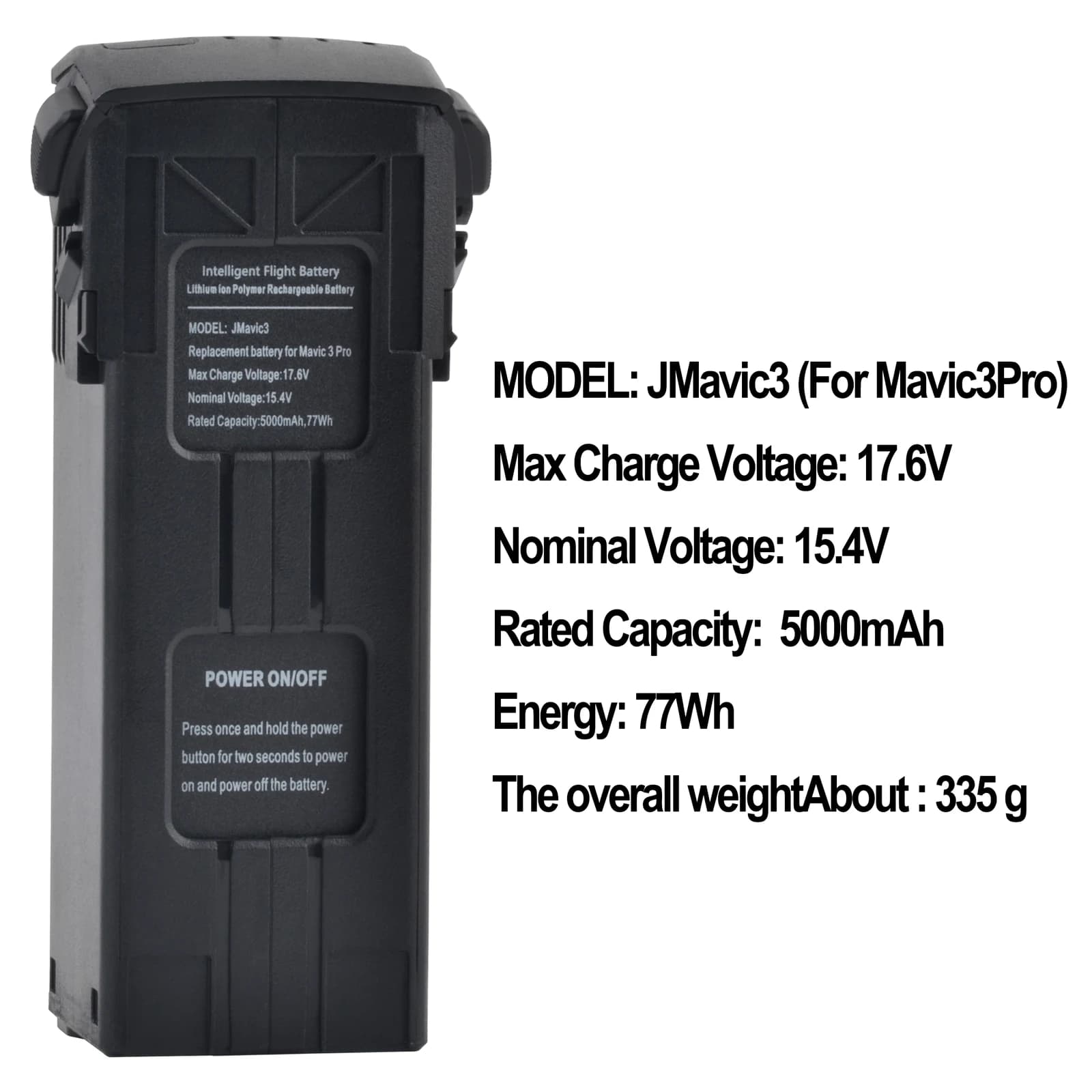 Batteria da 5000 mAh per DJI Mavic 3 Drone Batteria Tempo di volo 46 minuti Mavic 3 Pro Drone Accessori di volo intelligenti