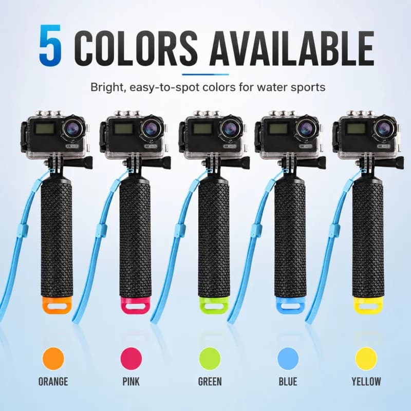 Bastone Galleggiante per Selfie per Action Camera, Impugnatura Impermeabile per Immersioni Subacquee per GoPro DJI Insta360, Video di Viaggio e Snorkeling