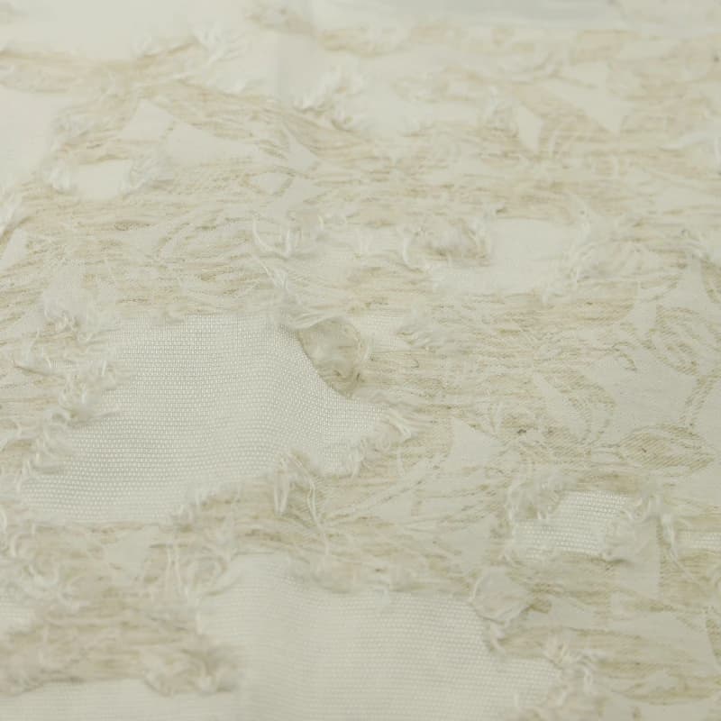 Tencel Cotton Magnolia Jacquard Fabric Fringed Three-dimensional Smooth for DIY Tops Skirts Clothing Sets