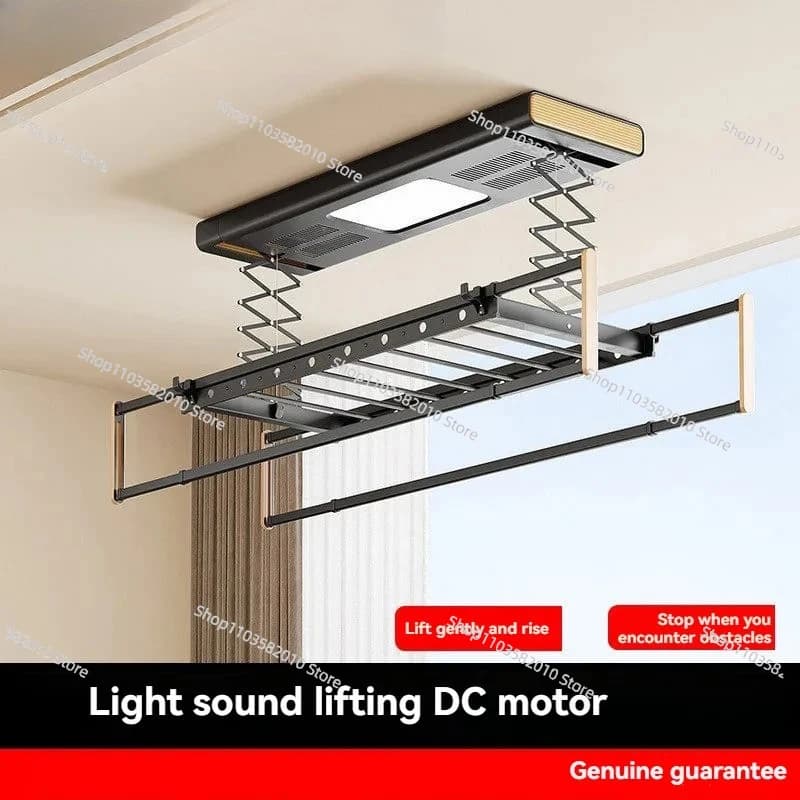 Stendibiancheria Elettrico Intelligente con Illuminazione a Schermo Intero, Sollevamento Telecomandato, Asciugatura ad Aria e Sterilizzazione Multifunzionali