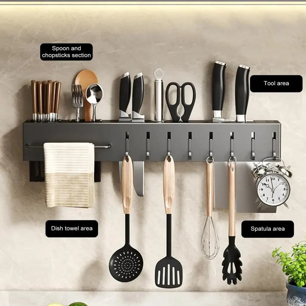 Thiened Kitchen Knife Ra Wall Mounted Chopstis Tube Storage Multi-Function Carbon Steel Kitchen Storage Organizer