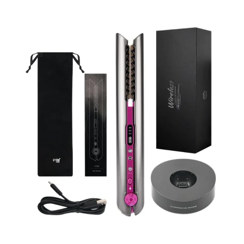 Charging Mini hair curling plate hair curler for hair 2 in 1 plug-in portable comb to smooth hair stick iron curling hair