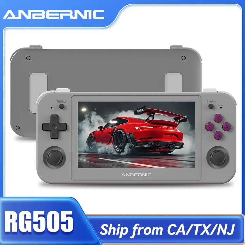 ANBERNIC RG505 Console di gioco portatile Sistema Android 12 Unisoc Tiger T618 OLED da 4,95 pollici con Hall Joyctick OTA Aggiornamento regalo