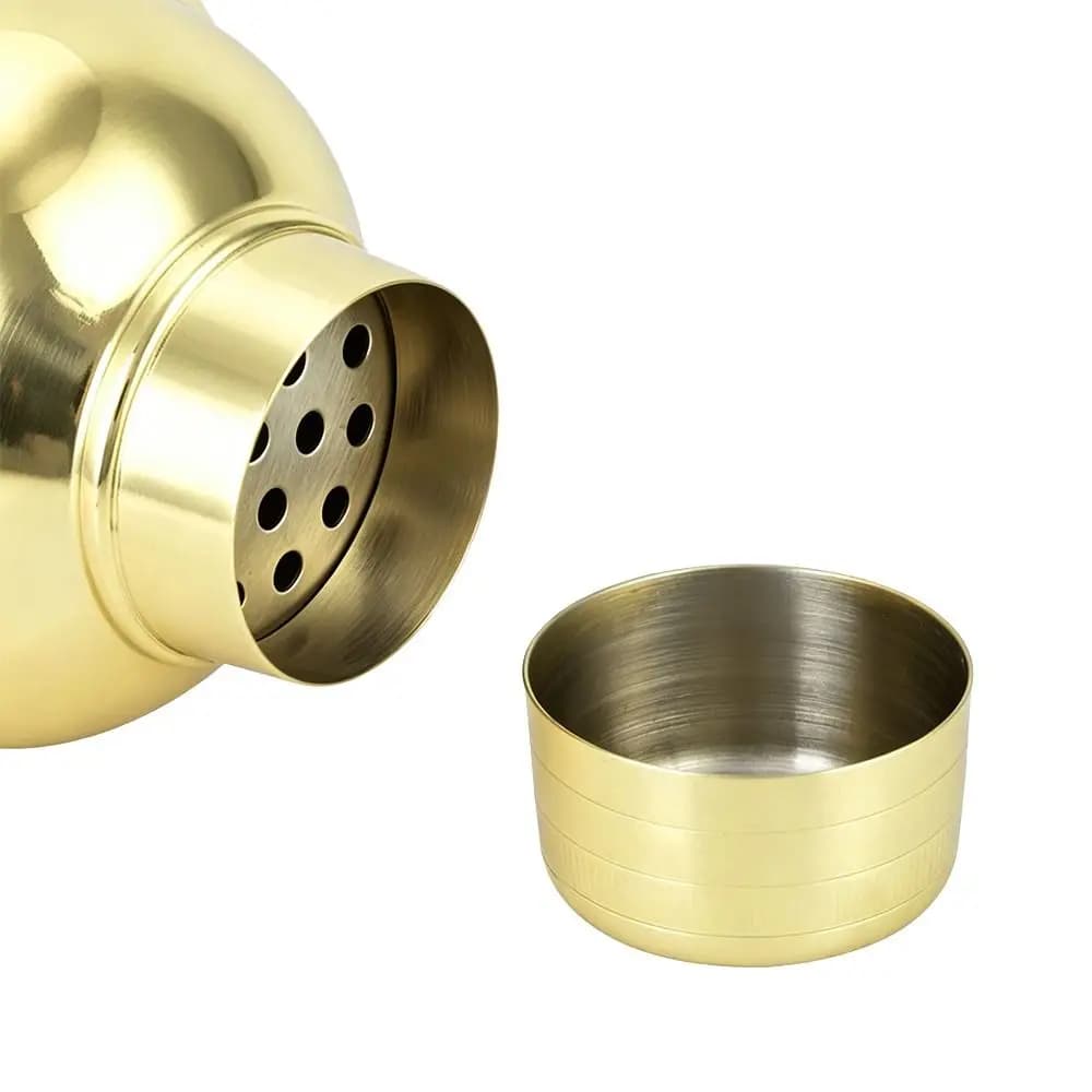 Professional Stainless Steel Cocktail Shaker Built-in Strainer Polished Electroplated Finish Drink Shaker Bartender Kit Home