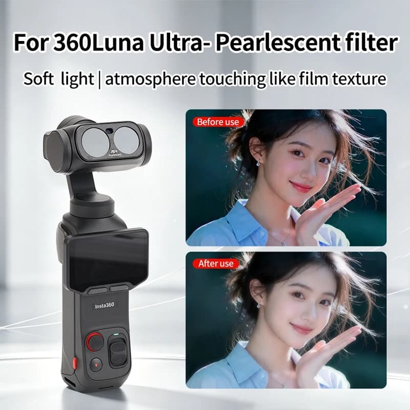 For Insta 360 Luna Ultra Soft Light Lens Filter High-definition Transparent And Clear Photography Action Camera Lens Accessory