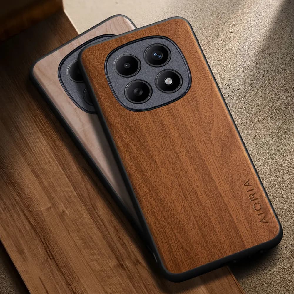 Custodia per POCO M8 M7 M6 M4 M3 Pro M5S, nuova custodia alla moda con motivo in legno, cover in pelle PU per POCO M8 Pro 5G, coque.