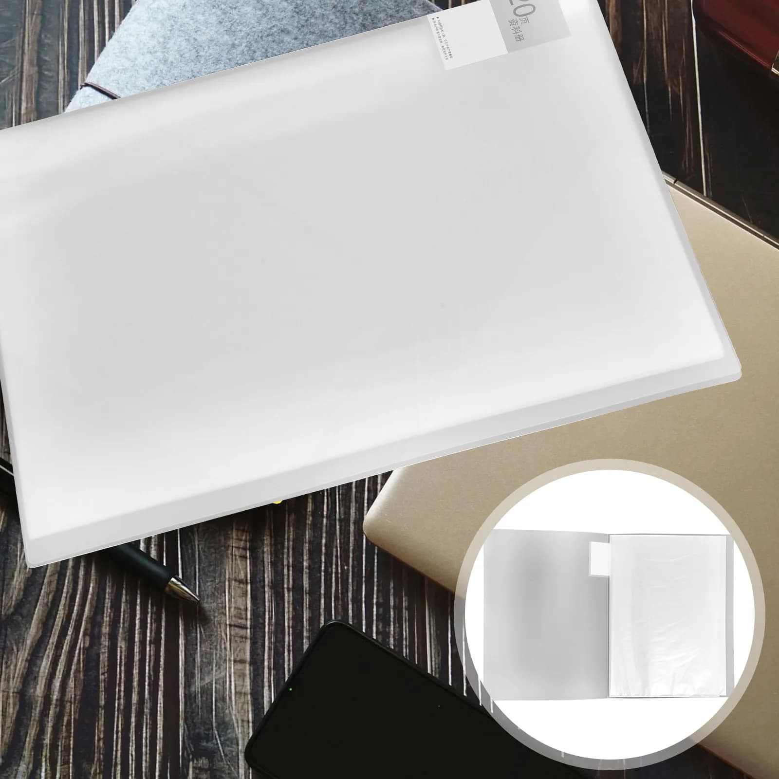 File Organizer Display Folder Large Capacity Multi-Layer Plastic File Folder for Office Document Storage Presentation Binder