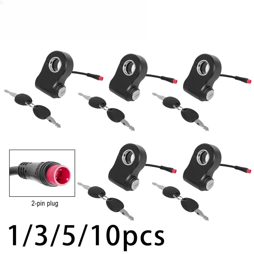 Blocco accensione a 2 pin con chiave per Kukirin per G2 per Pro per Max Scooter elettrico E-scooter Acceleratore di potenza Parte interruttore acceleratore