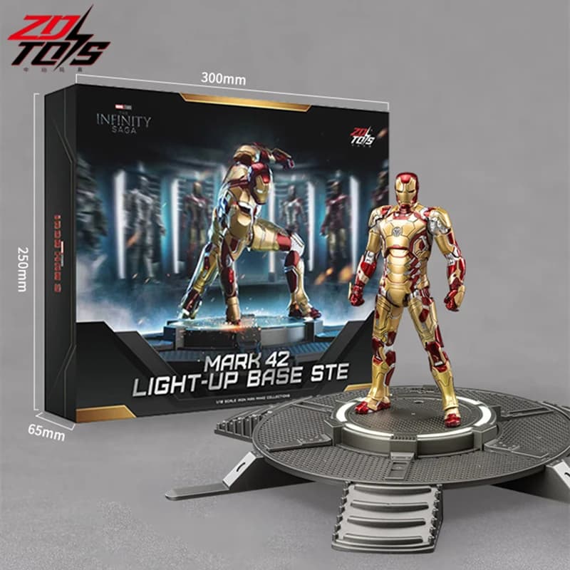 Action Figure Iron Man 3 MK42 da 7 Pollici con LED, Grande Modellino Articolato di Tony Stark, Regalo di Compleanno