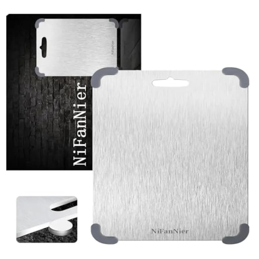 Titanium 2026 New Version Improved, Taglieri 100% Pure Titanium for Kitchen, Last Version Thickness 0.06 Inches