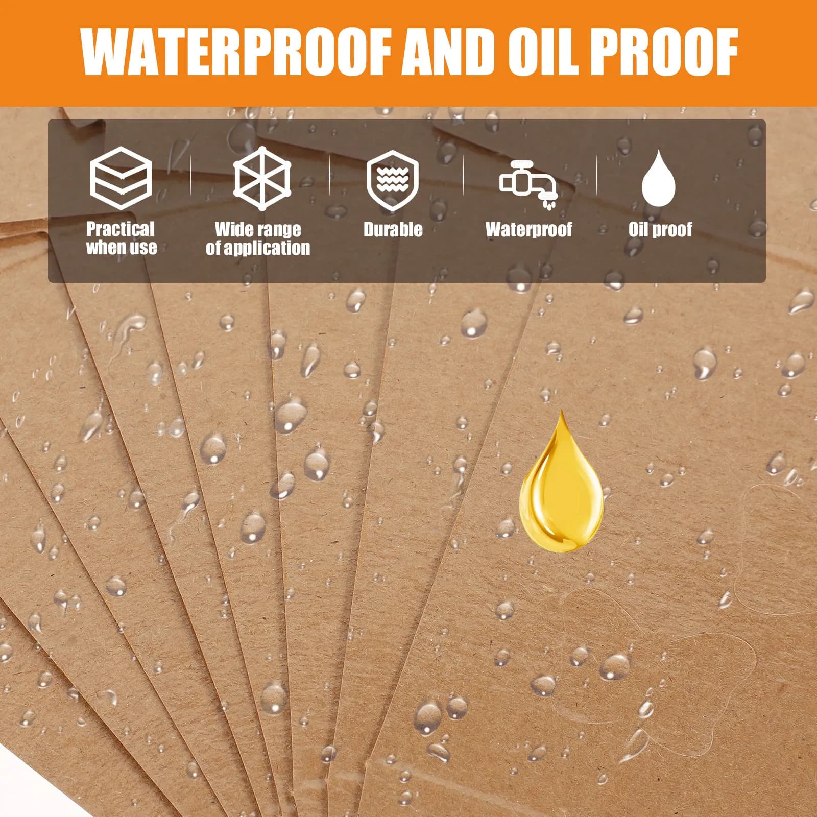 25 Pezzi Scatole in Carta Kraft per Alimenti, Contenitori per Pollo Fritto, Sushi, Sandwich, Snack, Frutta, Caramelle, Confezioni da Asporto, Picnic