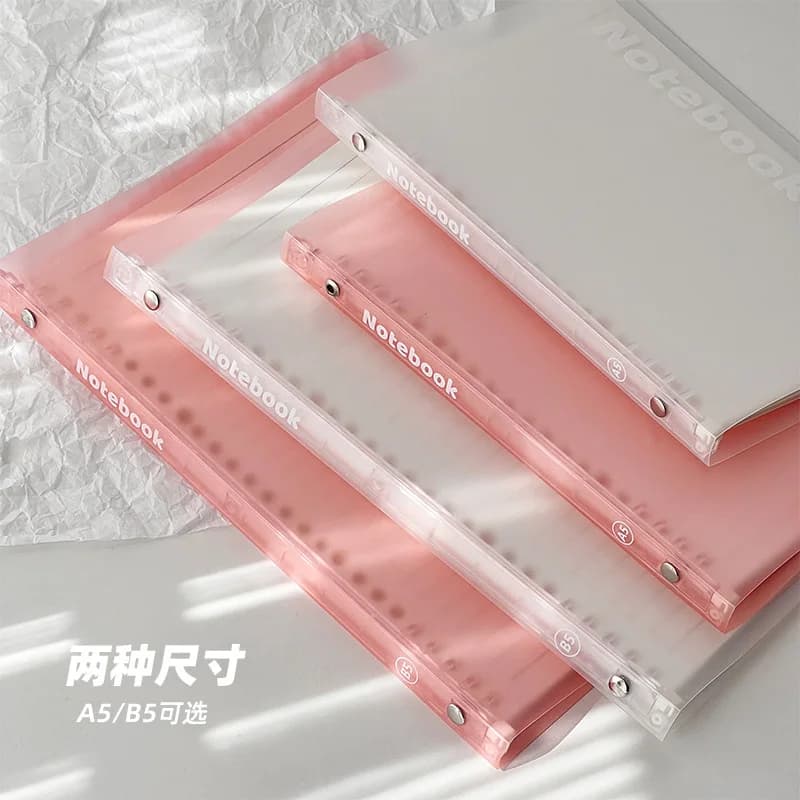 Raccoglitore A5/B5 Notebook a fogli mobili 30 fogli Linea con regali Kawaii Coreano Materiale scolastico di cancelleria Blocco note Studenti che scrivono