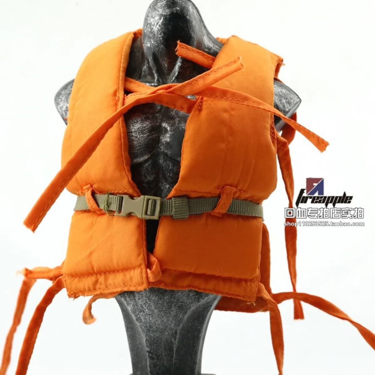 【Solo abbigliamento】 Disponibile in stock: Accessori modello gilet di salvataggio arancione con lacci in scala 1/6 per action figure da 12 pollici.