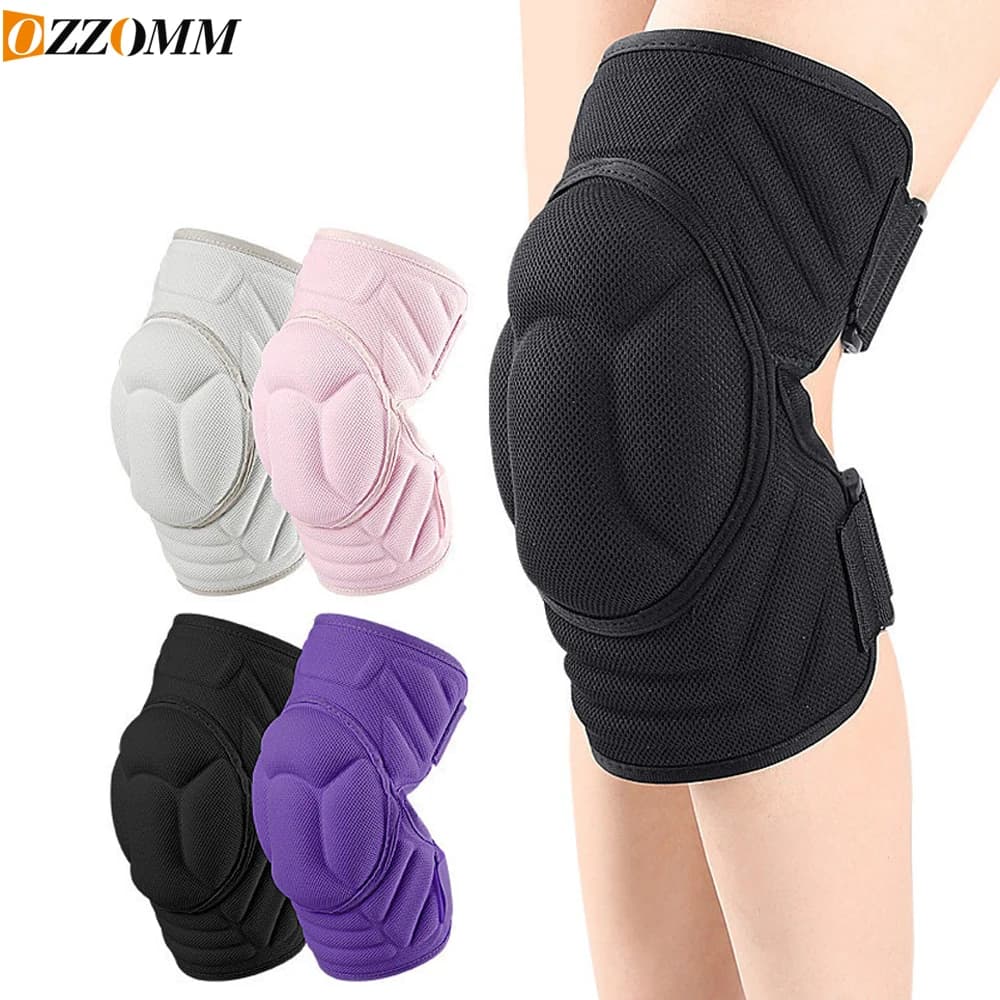 2 Pezzi Ginocchiere a Compressione con Imbottitura Spessa in Schiuma EVA Anti-Collisione per Basket