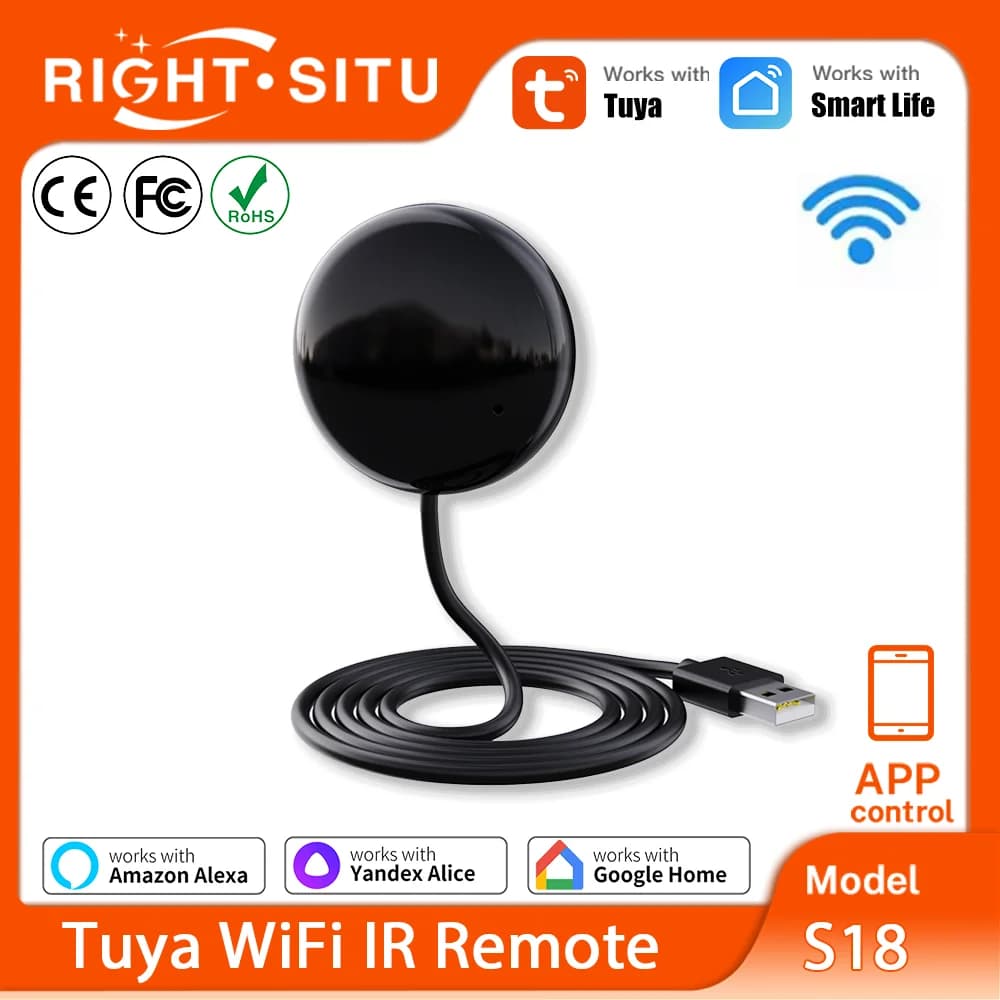 Tuya WiFi IR Remote For Smart Home Automation Remote Control Universal Infrared Device Work with Alexa Google Home Smart Life