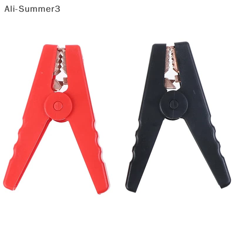 2Pcs large 100a crocodile alligator clips car battery chargers insulated clamp