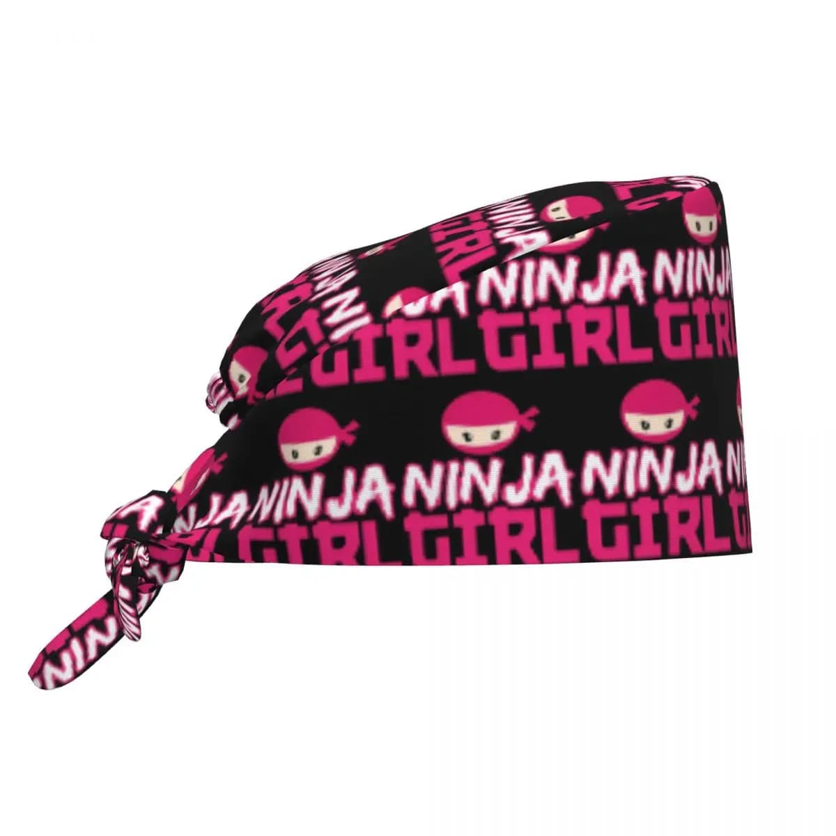 Spy Ninja Girl Scrub Hat Doctor Working Surgical Cap Unisex Adjustable Nursing Caps for Dentist
