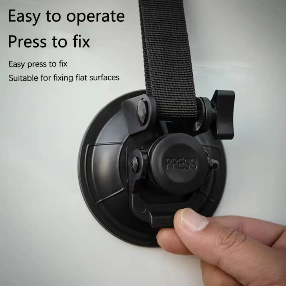Ventose per tende per auto sottovuoto con fibbia 360 ° Ganci di fissaggio per tende multifunzionali resistenti con ventosa per tende rotanti