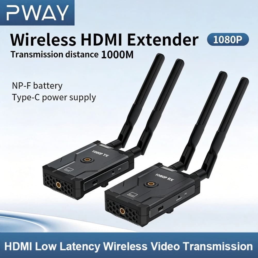 1000M Wireless Extender Kit 1080P Wireless HDMI Transmitter and Receiver Video Transceiver for Camera Laptop PC TV