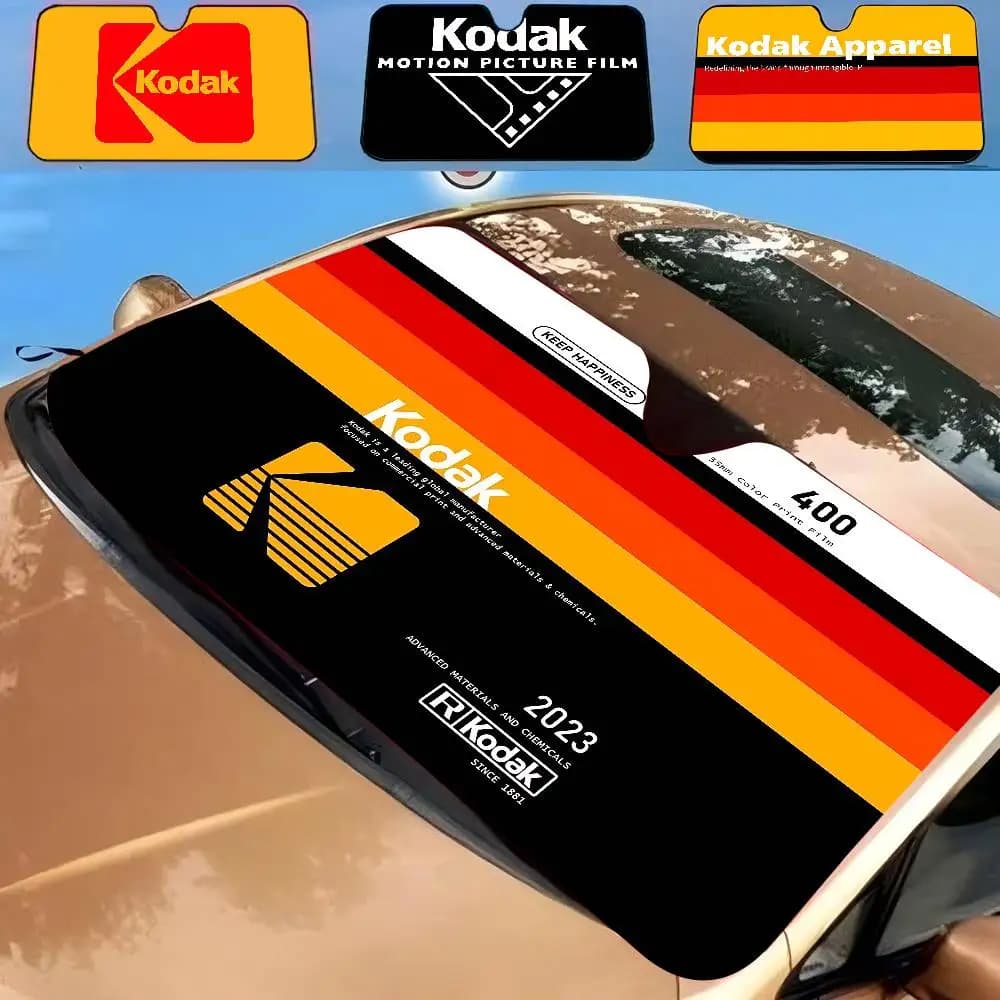 Parasole Pieghevole per Parabrezza Auto con Logo K-Kodak, Copertura Protettiva Anti-UV per Finestrini Auto, Mantiene l'Auto Fresca