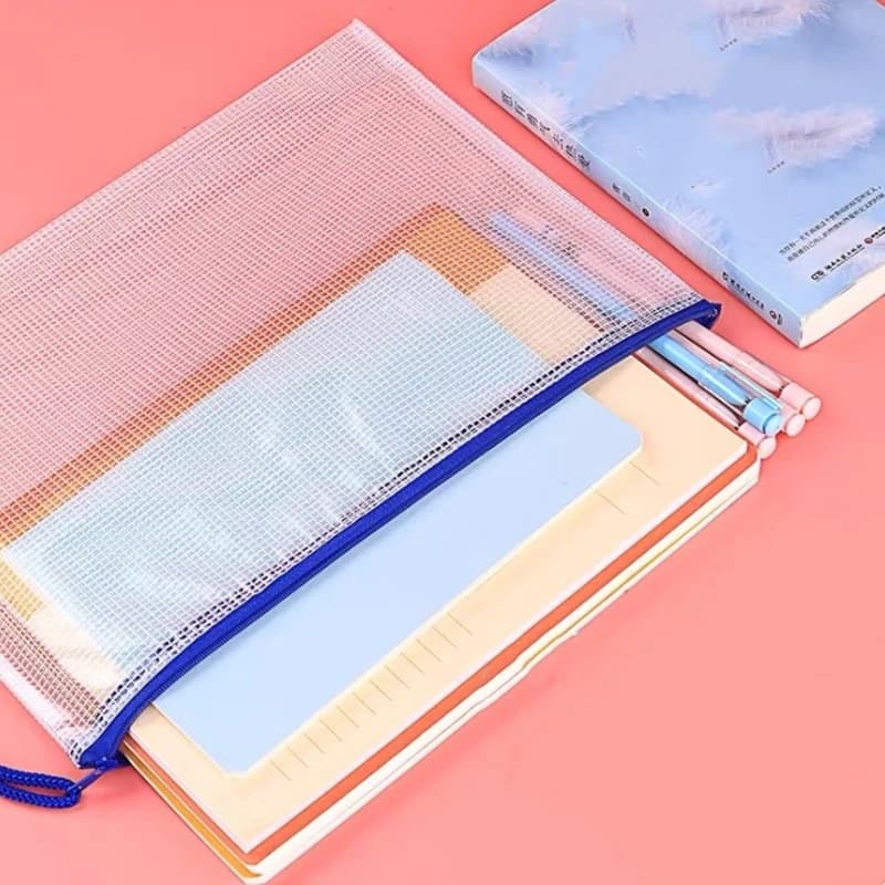 1pc cartella di File penne borse di cancelleria impermeabile viaggio scuola Test sacchetto di carta documento matita tasca cartella forniture per ufficio
