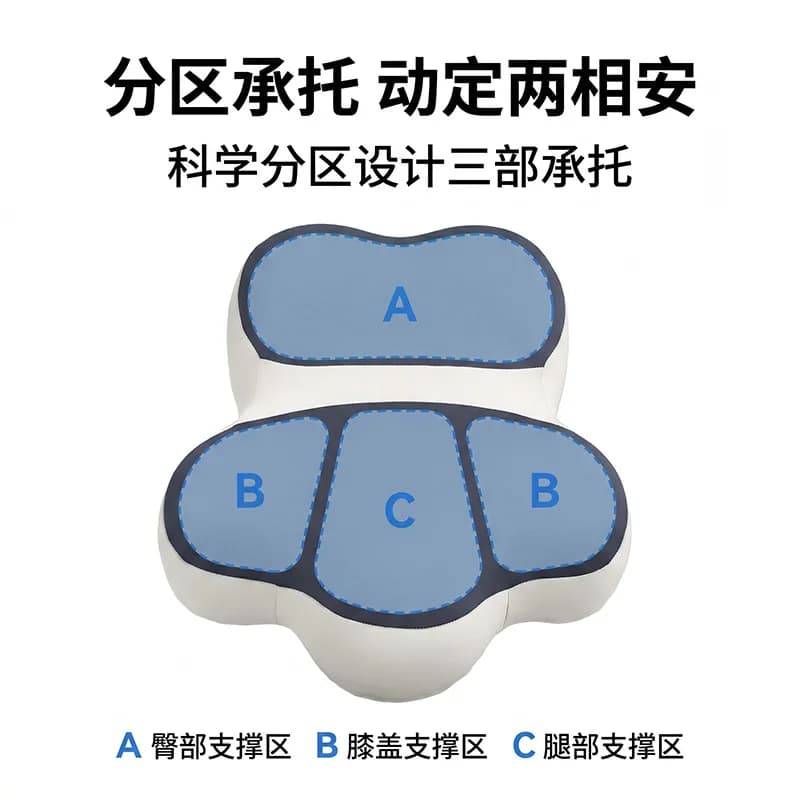 Memory Foam Ergonomic Meditation Worship Pad Non‑Collapsing Cushion for Long‑Time Sitting Yoga Zen Meditation Indoor Prayer