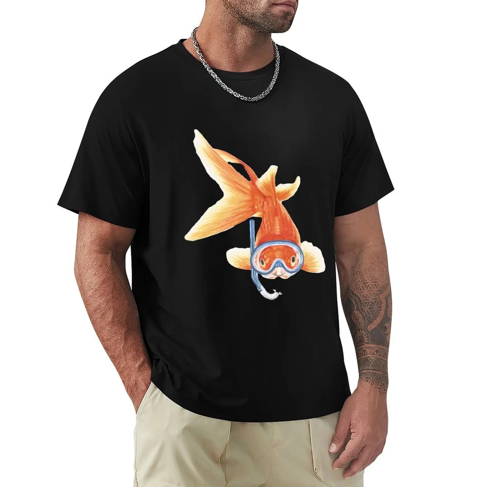T-shirt da snorkeling Goldie in tessuto resistente