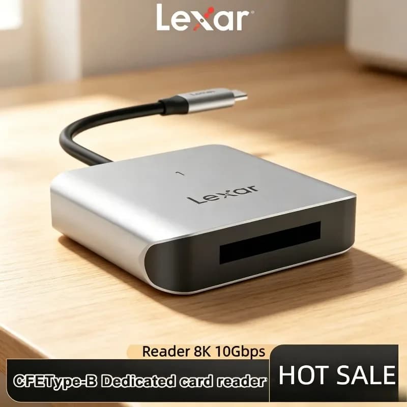 Lexar Original 510U CFexpress Type B Card Reader USB 3.2 Gen 2 Type C Interface 8K 10Gbps Memory Card Reader CFE Card Reader
