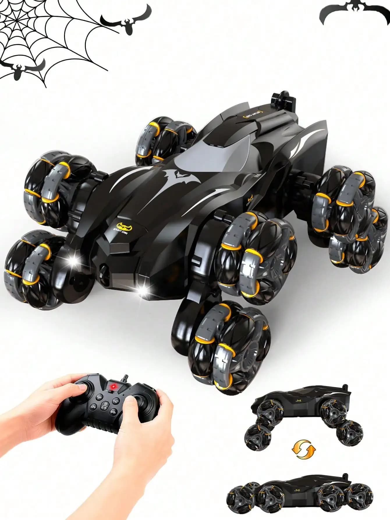 Auto RC Acrobatica 8WD 360 ° Giocattolo Telecomandato Rotante con Demo Musicale Automatica 2.4Ghz, per Tutti i Terreni, Regalo di Compleanno e Natale per Bambini e Bambine