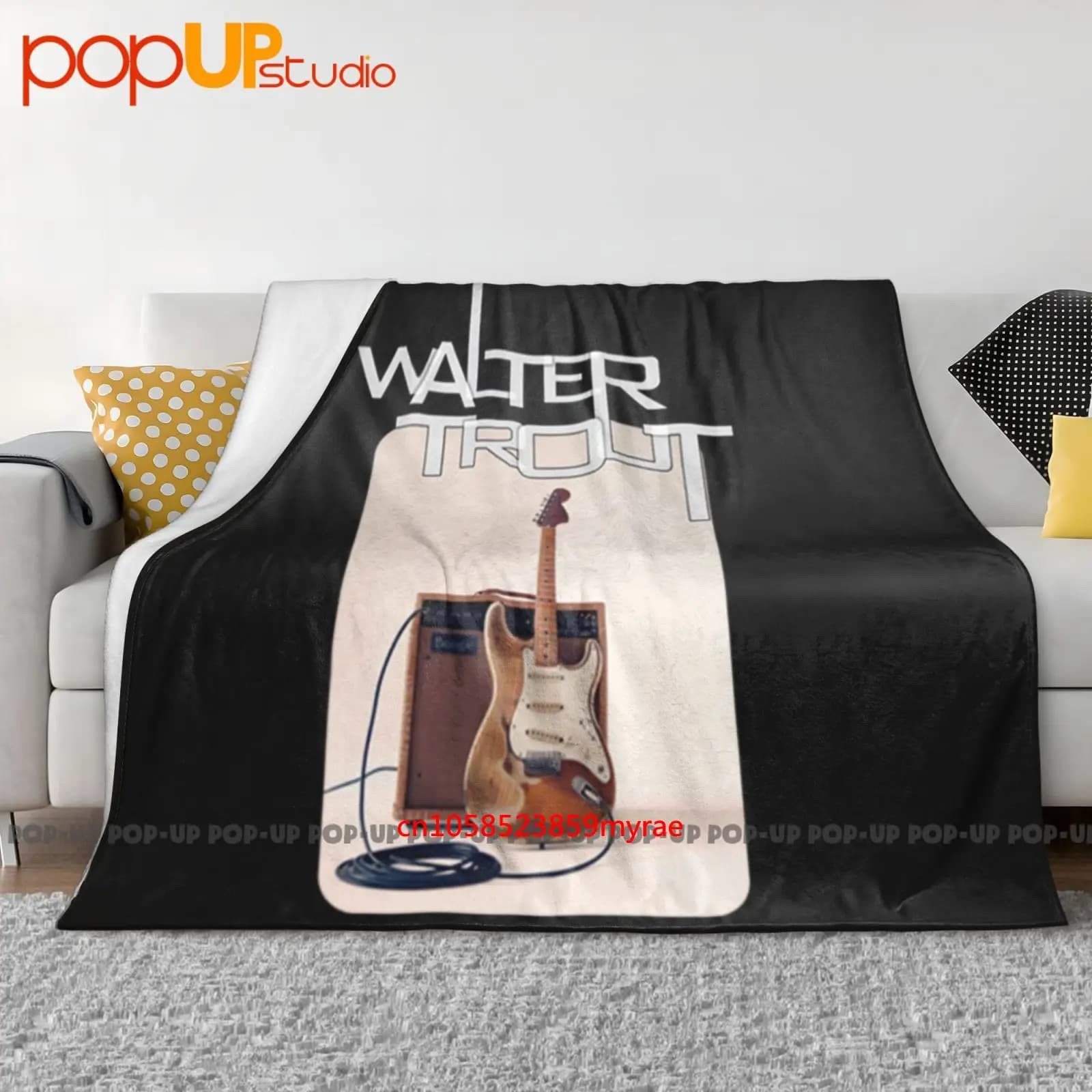 Walter Trout Guitar Rock Blues Band Concert Tour Coperta ultra morbida Trapunta Copridivano invernale Copriletto