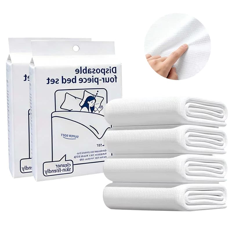 Set da 1/2/3 Pezzi di Lenzuola Monouso, Federe e Copripiumini, Impermeabili, Traspiranti, Portatili, per Viaggi e Hotel