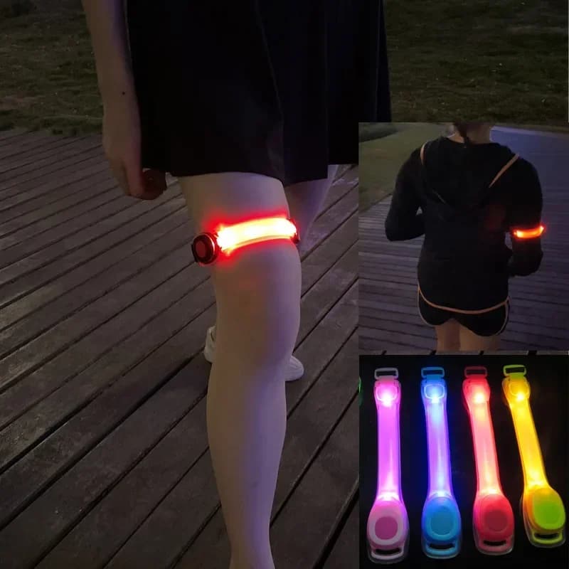 Outdoor Luminous Cuff Night Running Bracelet USB Sport Rechargeable Security Belt Arm Gamba Warning Wrist Light