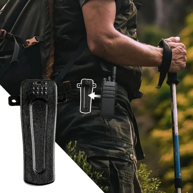 Radio bidirezionale Walkie Talkie Clip Walkie Talkie Clip da cintura posteriore Struttura stabile Walkie Talkie Strumento di fissaggio per cantieri di costruzione