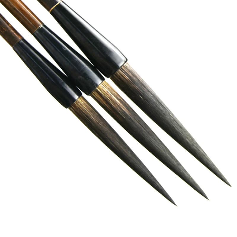 Bear Hair Chinese Calligraphy Brush Pen Long Hair Chinese Freehand Landscape Painting Cursive Script Chinese Painting Brush Set