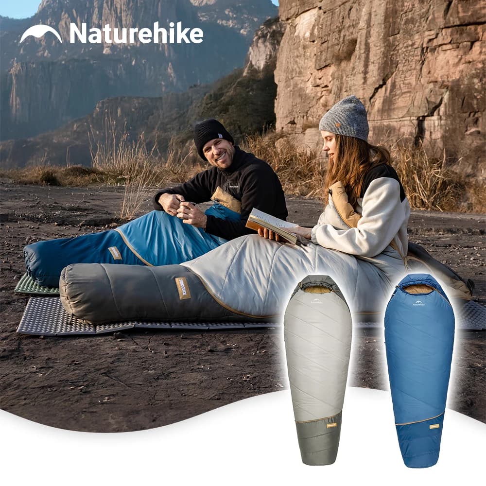 Naturehike MG120 5 ℃ MG270 -2 ℃ Sacco a Pelo Mummia Ultraleggero per Campeggio ed Escursionismo, in Cotone Caldo Termico Invernale, Lavabile in Lavatrice, Attrezzatura da Tour
