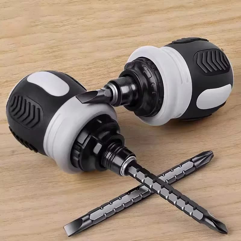 Short Shaped Ratchet Screwdriver Set Radish Head High Hardness Labor-Saving Multi-Functional Dual-Purpose Tool