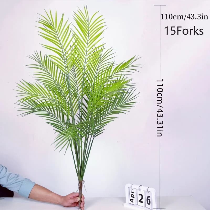 Large artificial tropical palm, fake banana tree, simulated shrub, plastic green plants, suitable for home garden decoration