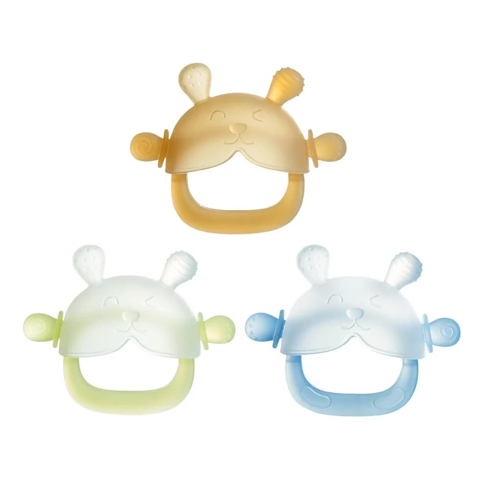 3 pz Morbido Silicone Coniglietto Dentizione Giocattolo Food Grade BPA Libero Massaggiagengive Guanti Anti-Police Del Fumetto Dentizione Giocattoli Del Bambino Cura Dentale