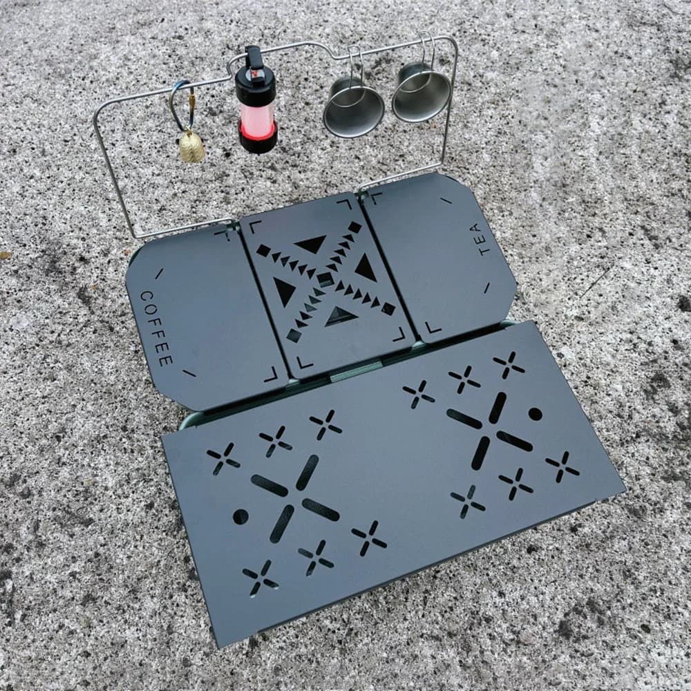 Piano del Tavolo Pieghevole in Lega di Alluminio Resistente per Contenitore Stanley da 9,4L, Attrezzatura da Campeggio