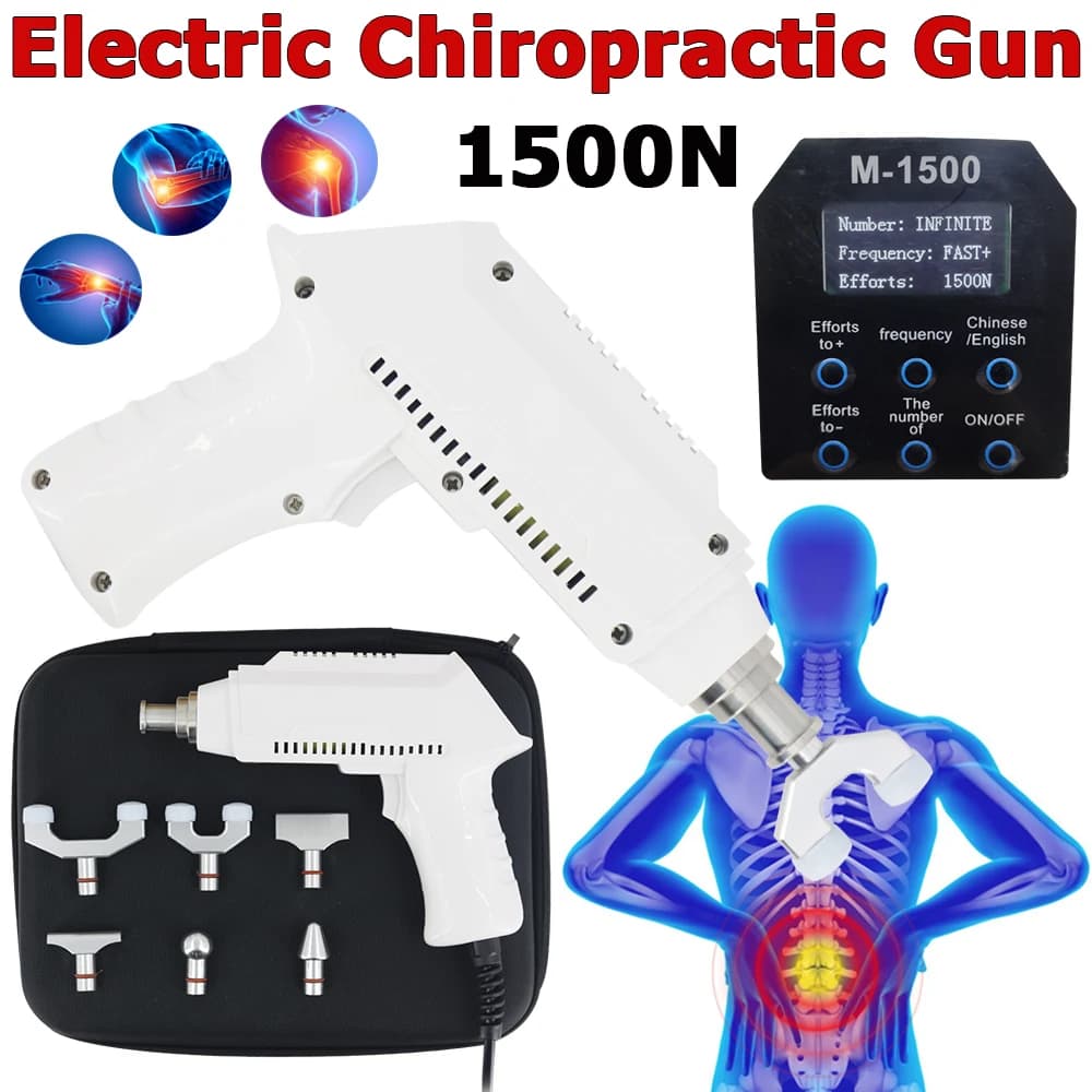 Electric Chiropractic Adjusting Tool Impulse Massage Cervical Intensity ED Treatment Pain Relief Health Care Chiropractic Gun