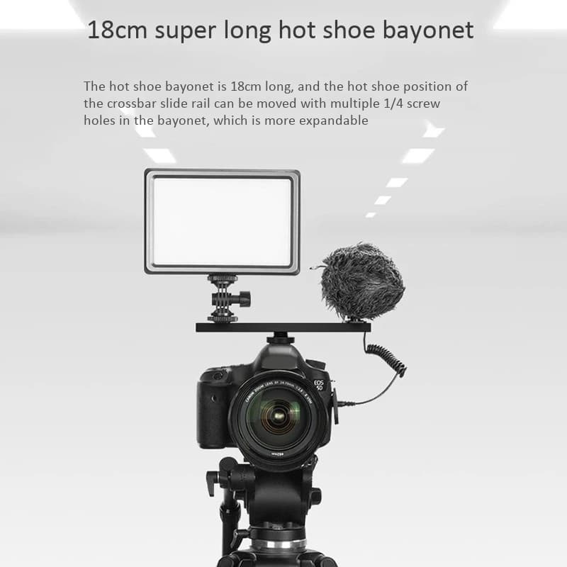 Le migliori offerte Piastra a sgancio rapido allungata Fotocamera reflex Staffa per slitta multi-fotocamera Flash esterno Microfono Treppiede Gimbal