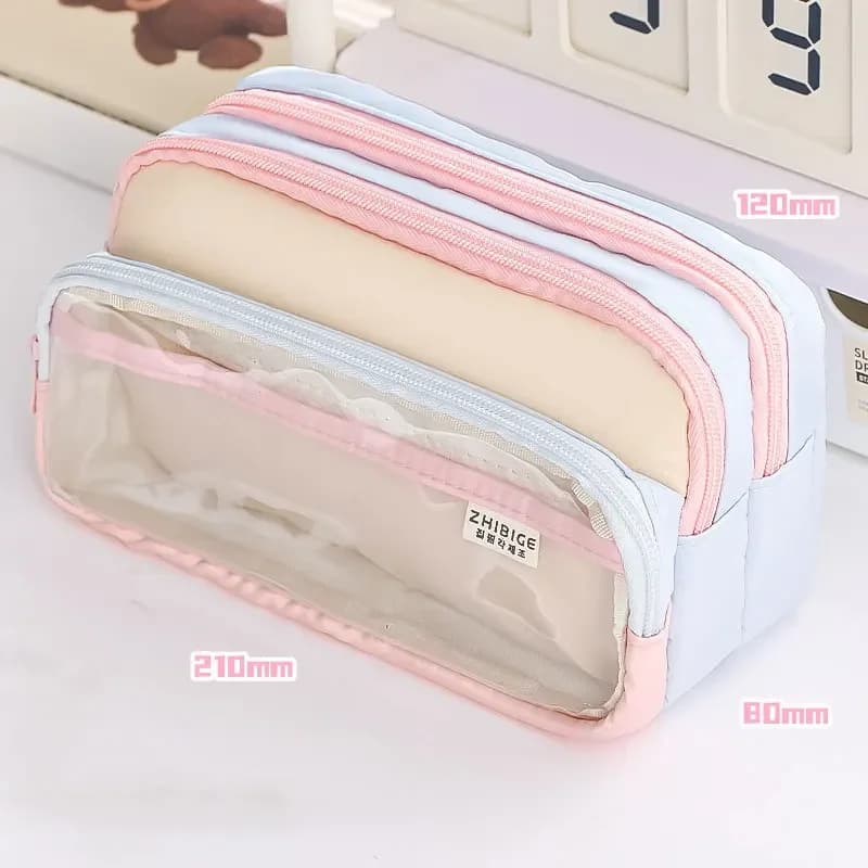Kawaii Pencil Case Pencil Bag Large Capacity Pen Pouch Desk Organizer School Supplies Cute Korean Stationery