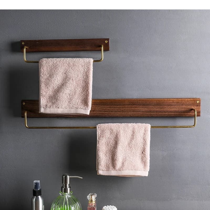 Porta asciugamani in legno a parete, cassetto dell'armadio, appendiabiti, porta portaoggetti, cucina, bagno