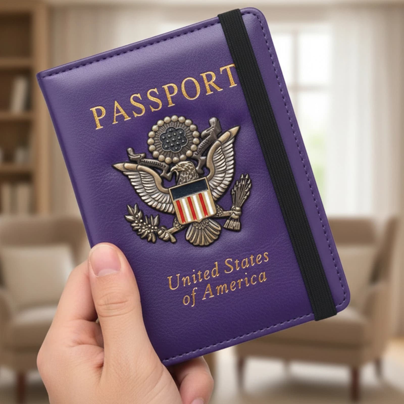 RFID Blocking Passport Holder for Women Men PU Leather Passport Travel Wallet Travel Document Holder Cover Accessories